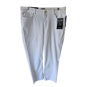 Jones New York Lexington Capri Jeans Sz 12 White Women Sculpt Shaper 34x24